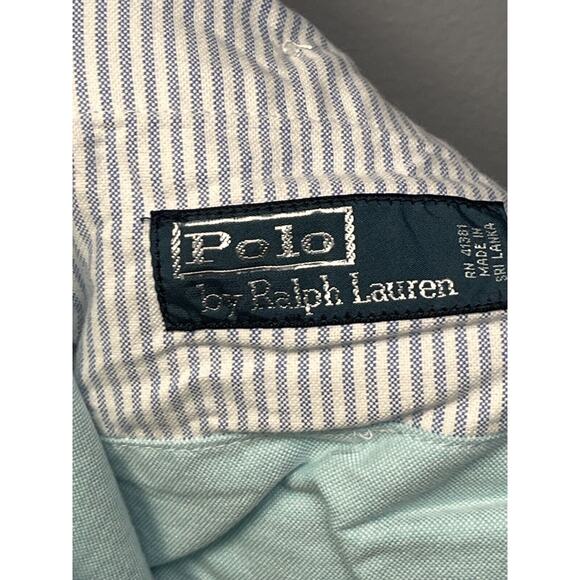 Polo Ralph Lauren New‎ York shorts Mens 40 Blue Oxford Golf Flat front Pockets - Picture 4 of 9